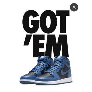 ナイキ(NIKE)の新品 24.5 GS Air Jordan 1 Dark Marina Blue(スニーカー)