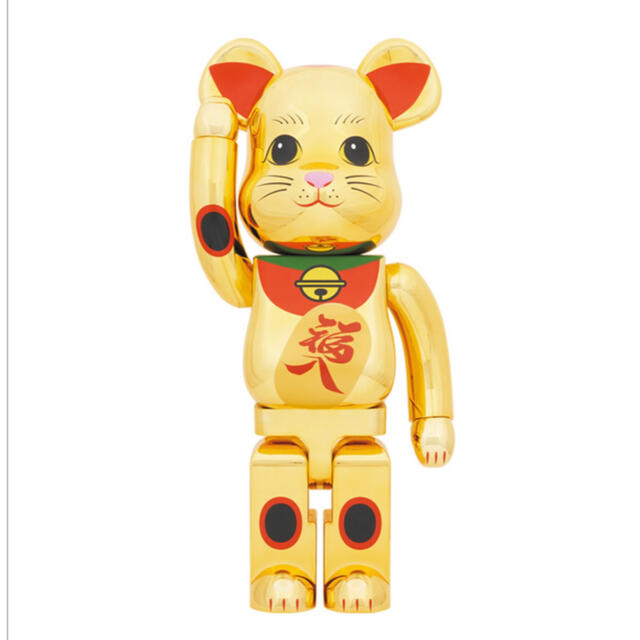 MEDICOM TOY(メディコムトイ)のBE@RBRICK 招き猫 福入 金メッキ 1000％ エンタメ/ホビーのフィギュア(その他)の商品写真