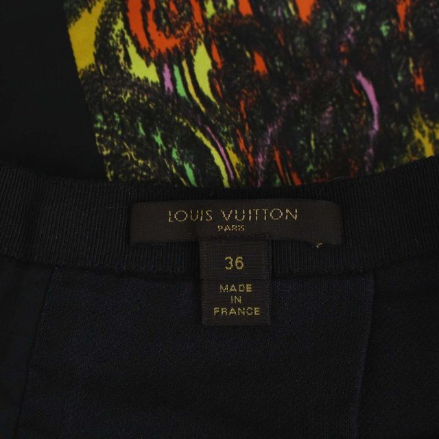 LOUIS VUITTON(ルイヴィトン)のルイヴィトン タイトスカート ミニ 総柄 シルク混 フランス製 36 M レディースのスカート(ミニスカート)の商品写真