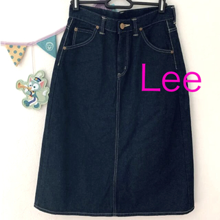 リー(Lee)のLee リー ◆ レザーラベル　オーガニックコットン　デニム　ロングスカート  (ロングスカート)