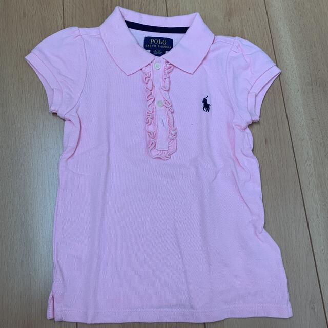 POLO RALPH LAUREN(ポロラルフローレン)のラルフローレン フリルポロシャツ　ピンク キッズ/ベビー/マタニティのキッズ服女の子用(90cm~)(Tシャツ/カットソー)の商品写真