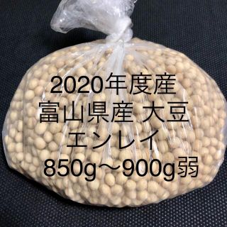 大豆 【富山県産エンレイ2020年度産】850g~900g弱【お値下げ不可】(米/穀物)