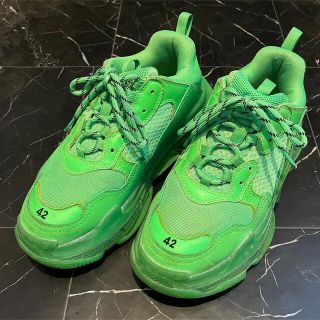 BALENCIAGA 蛍光グリーン スニーカー バレンシアガ トリプルエス