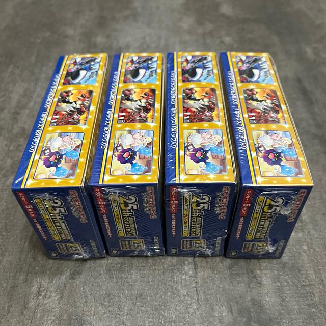 ポケモンカード 25th アニバーサリーコレクション BOX 4箱 新品
