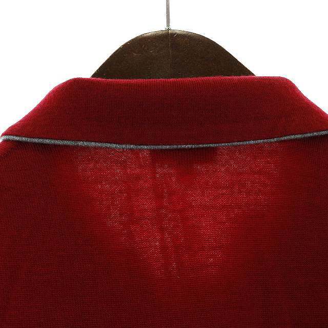 Giorgio Armani(ジョルジオアルマーニ)のジョルジオアルマーニ カーディガン 羽織 羊毛 ウール 50 M 赤 レッド メンズのトップス(カーディガン)の商品写真
