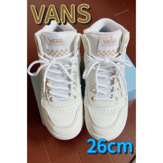 ヴァンズ(VANS)のVANSハイカット白スニーカー　26cm(スニーカー)