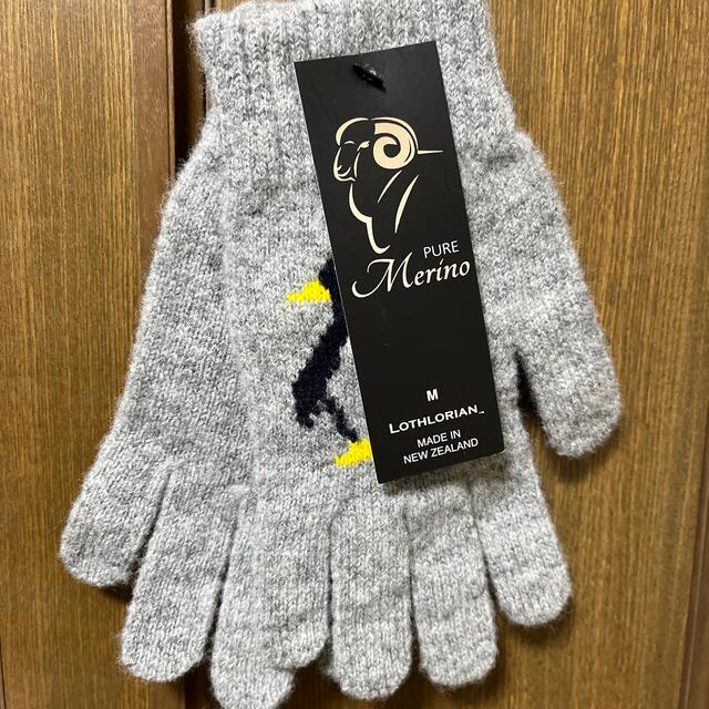 メリノ　ニュージーランド製　手袋　ペンギン柄 レディースのファッション小物(手袋)の商品写真