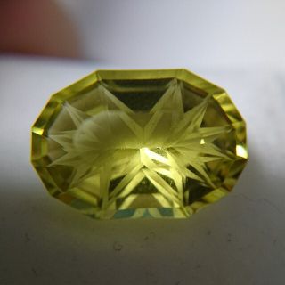 レモンクォーツ ルース カスタムカット 5.22ct(各種パーツ)