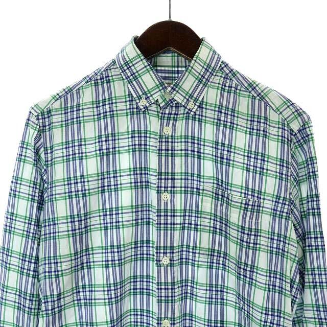 MAISON KITSUNE'(メゾンキツネ)のメゾンキツネ シャツ チェック ボタンダウン カジュアル 長袖 38 緑色 メンズのトップス(シャツ)の商品写真