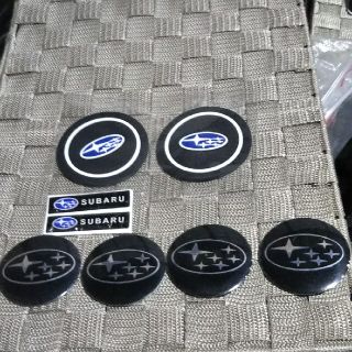 スバル(スバル)のSUBARU ハブステッカー＆ドリンクホルダーコースター＆立体ステッカーセット(車外アクセサリ)