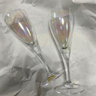 ボヘミア クリスタル(BOHEMIA Cristal)のボヘミア　ワイングラス　シャンパングラス　バカラ　ボヘミアクリスタル　オーロラ(グラス/カップ)