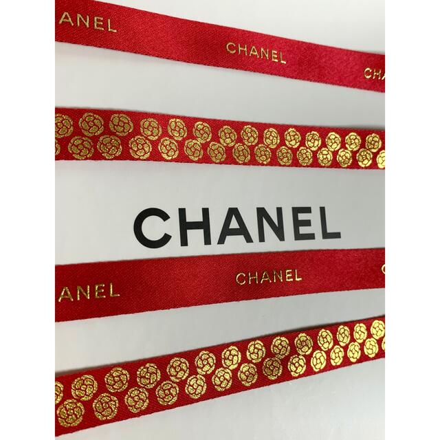 CHANEL - CHANEL ラッピング リボン レッド×ゴールド 1mの通販 by イカ's shop ｜シャネルならラクマ