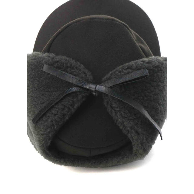 Yohji Yamamoto(ヨウジヤマモト)の試着のみ　Y's BOA WOOL EAR CAP  ボア ウールキャップ レディースの帽子(キャップ)の商品写真