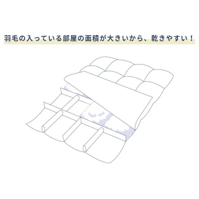 西川(ニシカワ)の新生活応応援📢【新品】西川洗える羽毛布団/ランドリエSL150×210 インテリア/住まい/日用品の寝具(布団)の商品写真