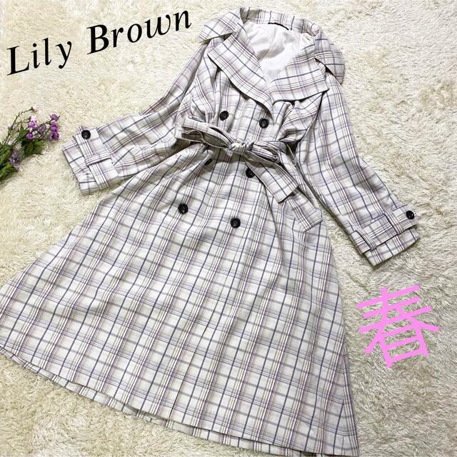 Lily Brown(リリーブラウン)の美品✨Lily Brownリリーブラウン スプリング コート レディースのジャケット/アウター(トレンチコート)の商品写真