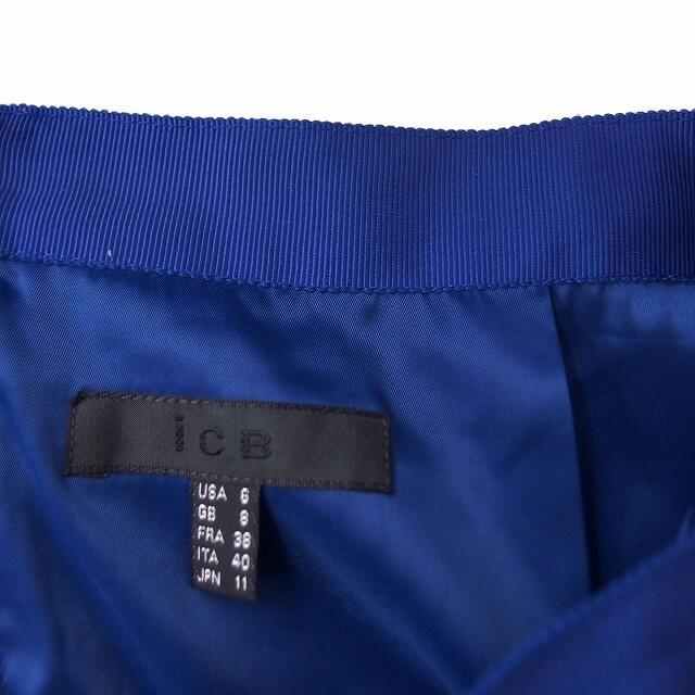 ICB(アイシービー)のアイシービー iCB フレア スカート ギャザー ひざ丈 無地 ウール 11 レディースのスカート(ひざ丈スカート)の商品写真