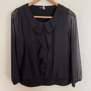 ニジュウサンク(23区)の美品⭐️23区　ブラック　ブラウス　40(シャツ/ブラウス(長袖/七分))