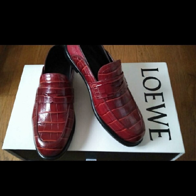別倉庫からの配送】 LOEWE - LOEWE 美品 クロコ型押し スリッポン