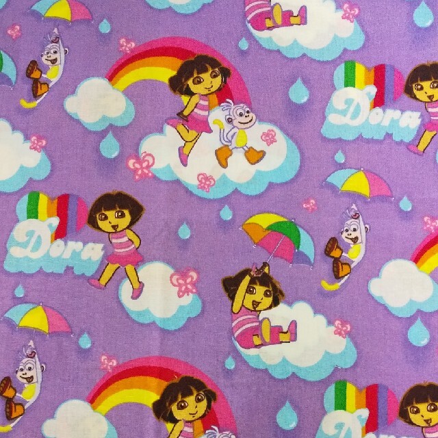 ② ドーラ 生地 布 虹柄 Dora