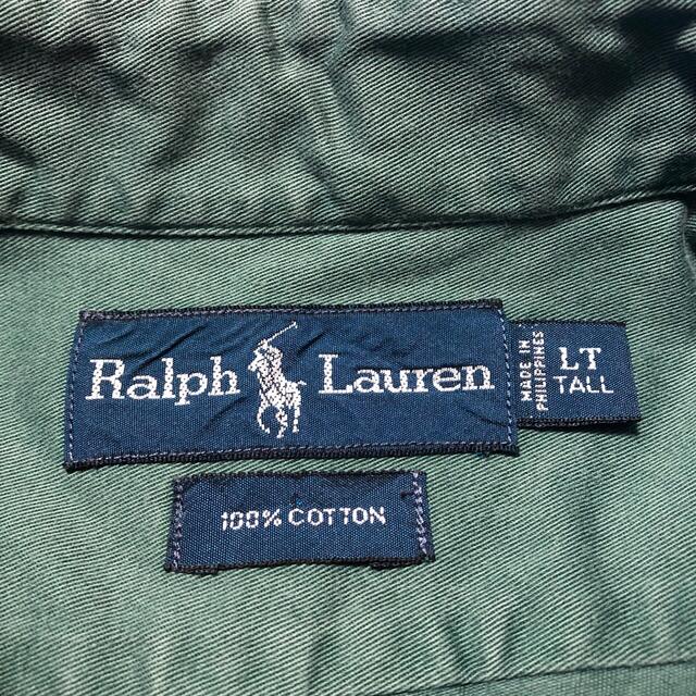 Ralph Lauren(ラルフローレン)の【ラルフローレン】ワンポイント刺繍ロゴビッグチノボタンダウンシャツ 90s メンズのトップス(シャツ)の商品写真