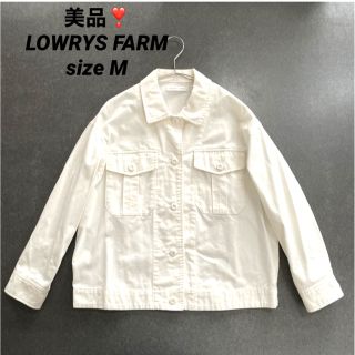 ローリーズファーム(LOWRYS FARM)のmi様専用❣️美品！LOWRYS FARM コットンジャケット M ホワイト(Gジャン/デニムジャケット)