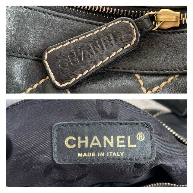 シャネル CHANEL ワイルドステッチ ワンショルダーバッグ 黒  シール有