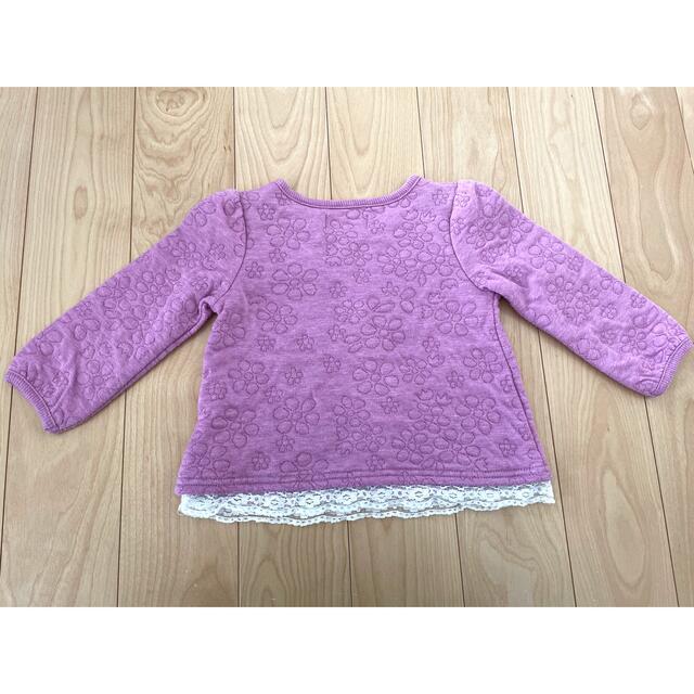 西松屋(ニシマツヤ)のキッズ　トレーナー　95サイズ キッズ/ベビー/マタニティのキッズ服女の子用(90cm~)(Tシャツ/カットソー)の商品写真