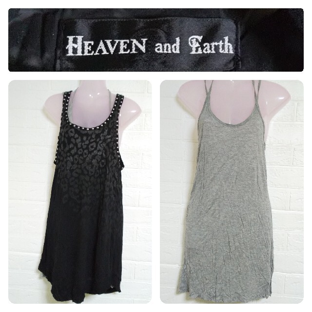 HEAVEN and Earth(ヘブンアンドアース)のHEAVENandEARTH★重ね着ワンピース★中古品★ROCK/PUNK★ レディースのワンピース(ミニワンピース)の商品写真