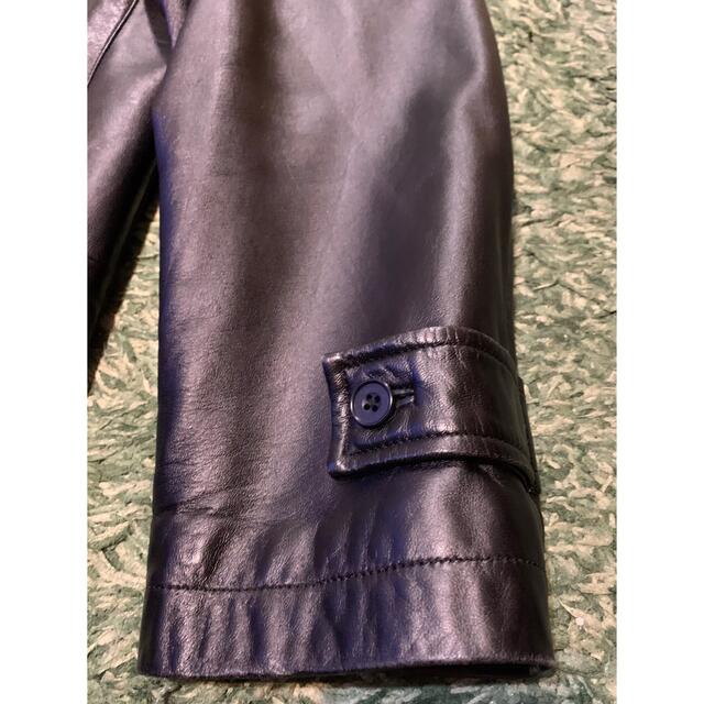 BURBERRY BLACK LABEL(バーバリーブラックレーベル)のctake 様専用　シープ革シルバーフォックスファーフード付コートです。 メンズのジャケット/アウター(レザージャケット)の商品写真