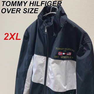 トミーヒルフィガー(TOMMY HILFIGER)のXXL TOMMY HILFIGER オーバーサイズ ナイロンジャケット国旗刺繍(ナイロンジャケット)