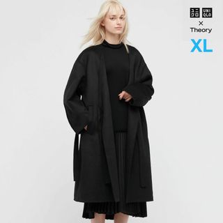 ユニクロ(UNIQLO)の【新品未使用‼️】UNIQLO x Theory　ウールブレンドコート　"XL"(ガウンコート)