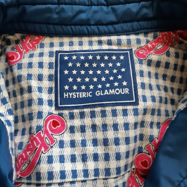 HYSTERIC GLAMOUR(ヒステリックグラマー)のHYSTERIC GLAMOUR　ライダースジャケット　ナイロン　ブルー　青 レディースのジャケット/アウター(ライダースジャケット)の商品写真