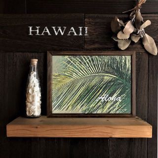 【送料無料】南国の風景☆HAWAII No.659 　　フレーム付 　A4サイズ(アート/写真)