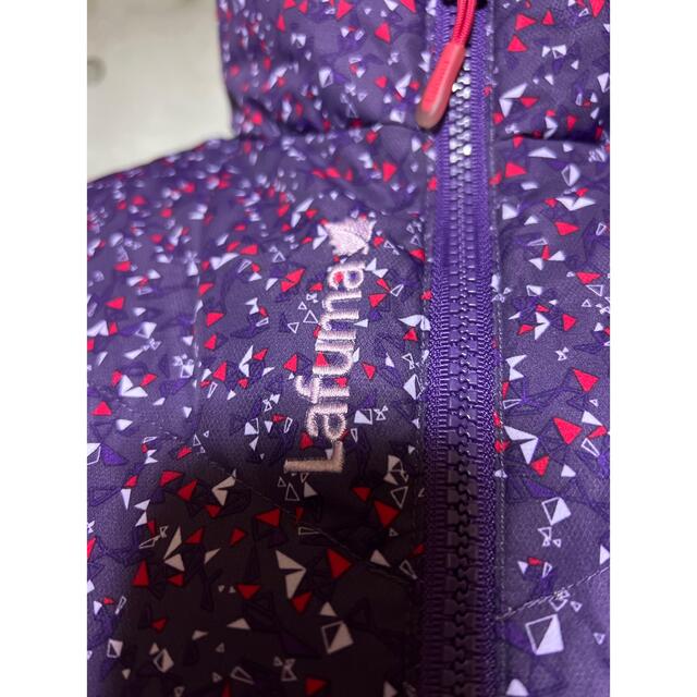 Lafuma(ラフマ)のLafuma ダウンジャケット　L アウトドア　キャンプ　柄　紫　ラフマ レディースのジャケット/アウター(ダウンジャケット)の商品写真