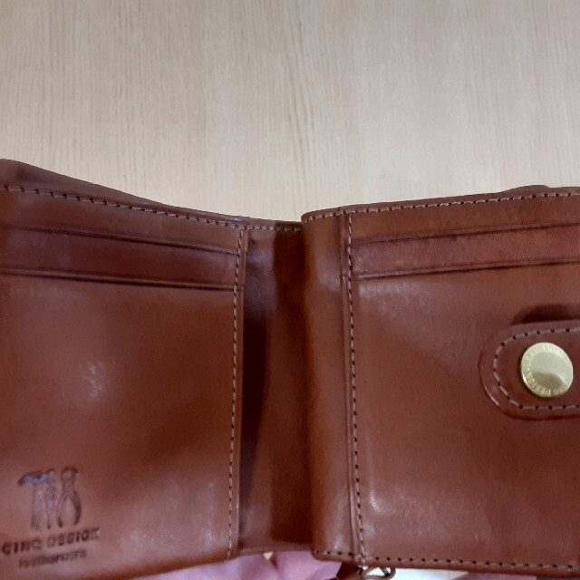 CINQ サンク財布　2つ折 キャメル レディースのファッション小物(財布)の商品写真