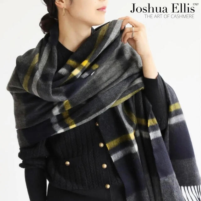 新品 Joshua Ellis カシミヤ 大判 ストール ブラックウォッチ 最高級のスーパー