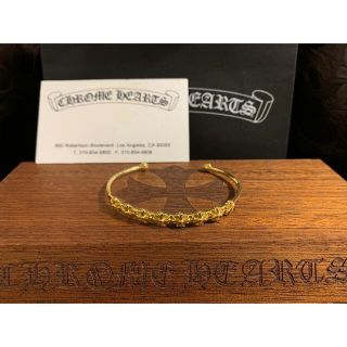 CHROME HEARTS クロムハーツ 22K BANGLE PLN FLAT/プレーンフラット 1ダイヤゴールドバングル