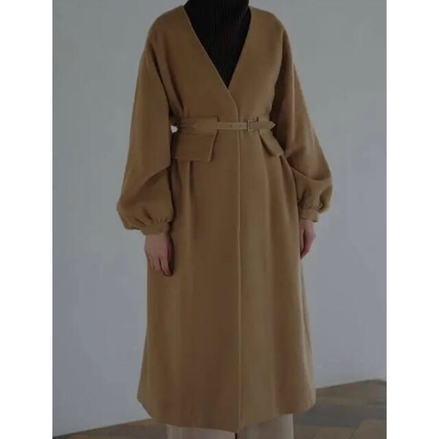 アメリヴィンテージ 2WAY NO COLLAR BELT COAT ベージュレディース