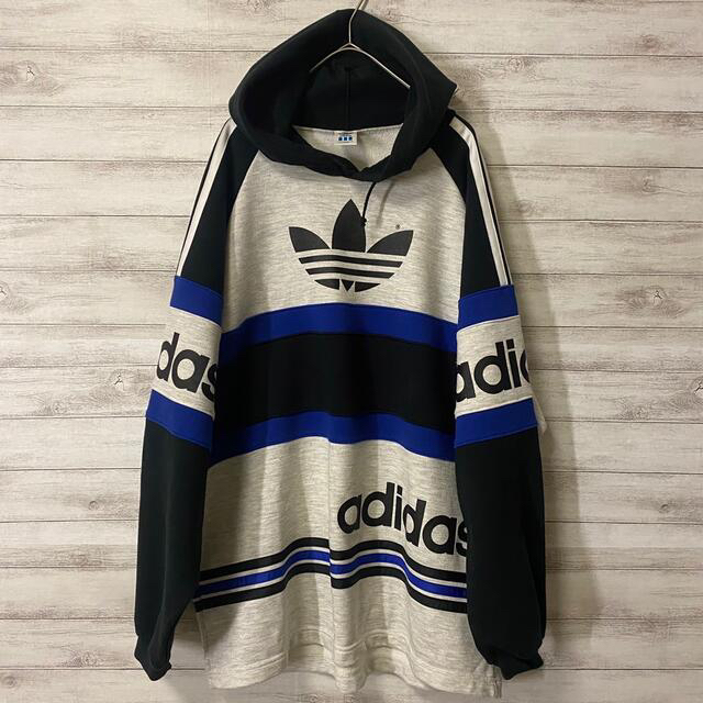 90s adidas アディダス メッシュパーカー 海外企画 フリーサイズ