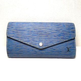 ルイヴィトン(LOUIS VUITTON)のLOUIS VUITTON 二つ折り長財布 エピ デニム ポルトフォイユ サラ(財布)