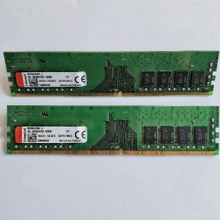 パソコン メモリ DDR4-2666 8GB✕2 16GB キングストン製