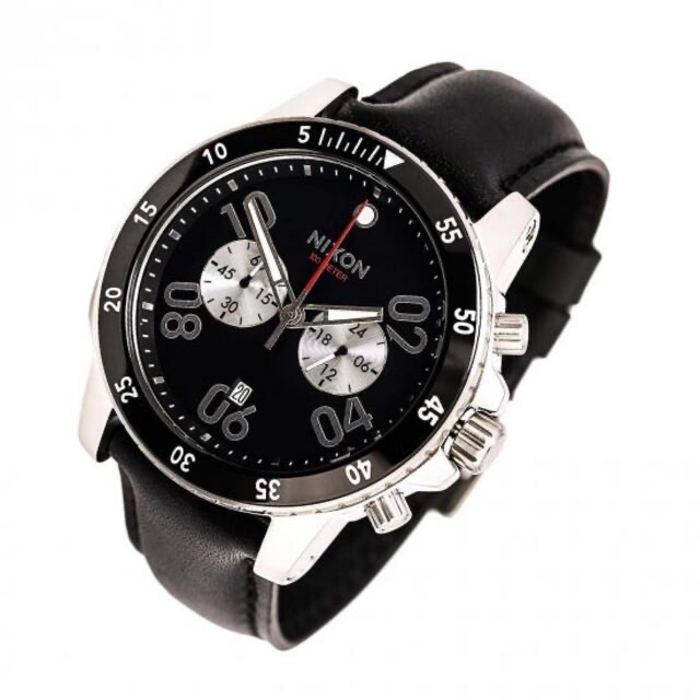 超美品の - NIXON NIXON LEATHER CHRONO RANGER 腕時計(アナログ)