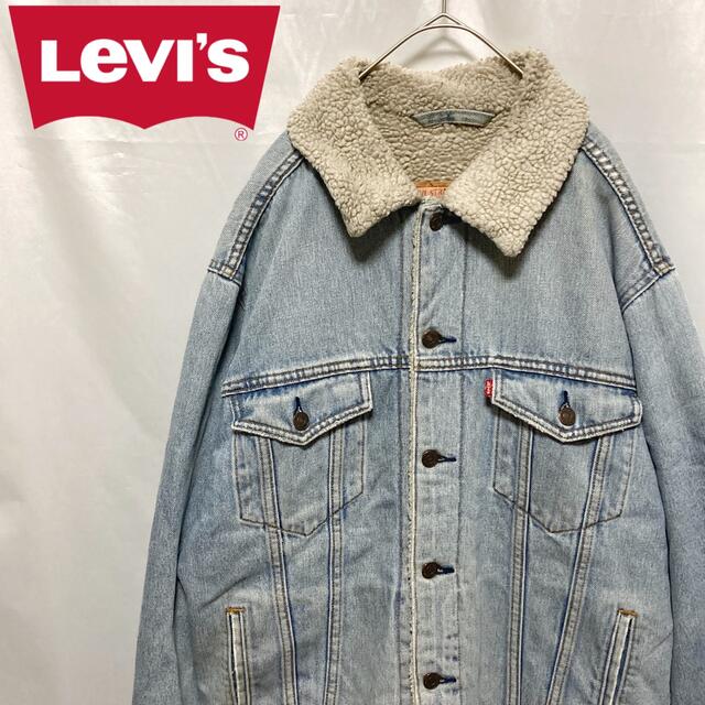 Levi's(リーバイス)のLevi's リーバイス ボアデニムジャケット Gジャン インディゴ L メンズのジャケット/アウター(Gジャン/デニムジャケット)の商品写真