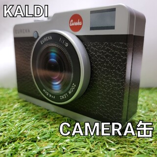カルディ(KALDI)の缶のみ【 カルディ 】カメラ缶 バレンタイン(小物入れ)