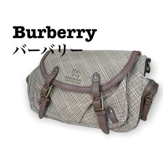 バーバリーブルーレーベル(BURBERRY BLUE LABEL)の美品　Burberry(バーバリー) バッグ　キャンパス×レザー　(ショルダーバッグ)