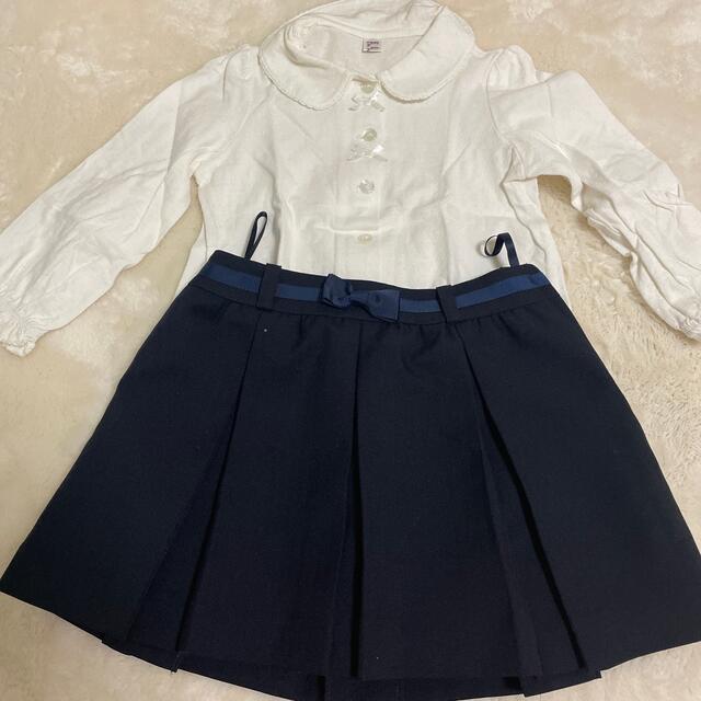 ELLE(エル)の美品　ELLE エル　フォーマル　スカート　ブラウス　　100 キッズ/ベビー/マタニティのキッズ服女の子用(90cm~)(スカート)の商品写真