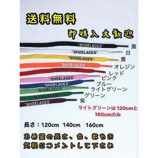 平紐 同色左右2本セット 靴紐 SHOELACES ブルー140と黒140cm (スニーカー)