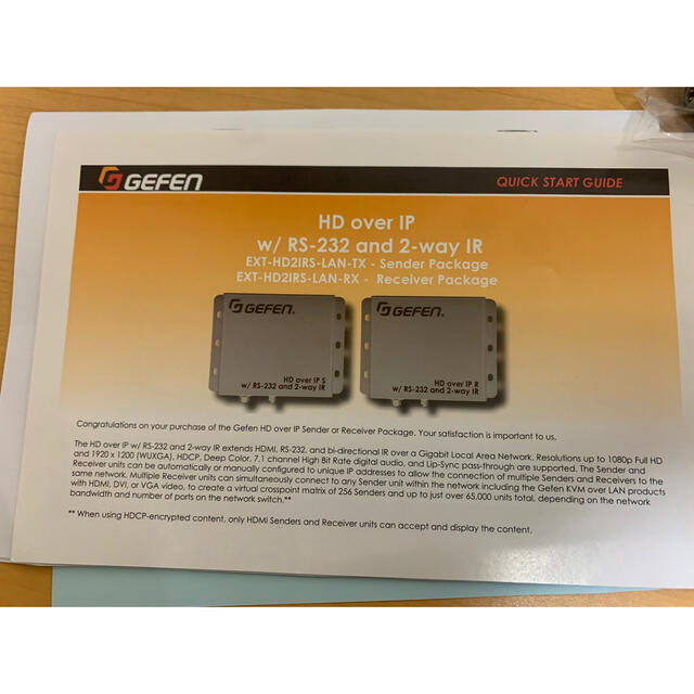 GEFEN EXT-HD2IRS-LAN-RX HDMI延長機 受信機