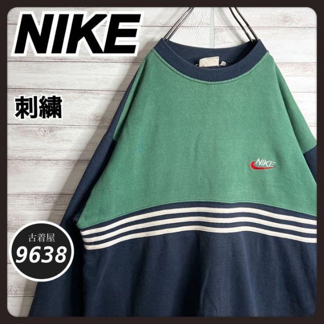 【入手困難!!】ナイキ ✈︎刺繍ロゴ 白タグ ゆるだぼ 裏起毛 VINTAGE9638nikeNIK3014