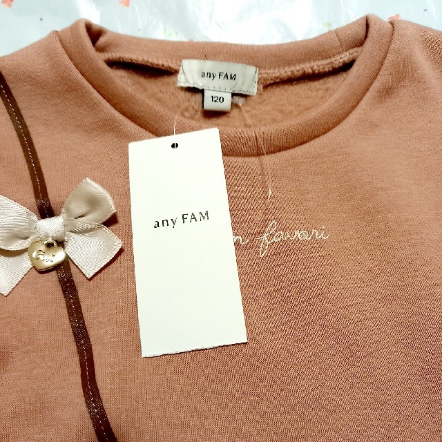 anyFAM(エニィファム)のアニマルポシェットトレーナー120 キッズ/ベビー/マタニティのキッズ服女の子用(90cm~)(Tシャツ/カットソー)の商品写真
